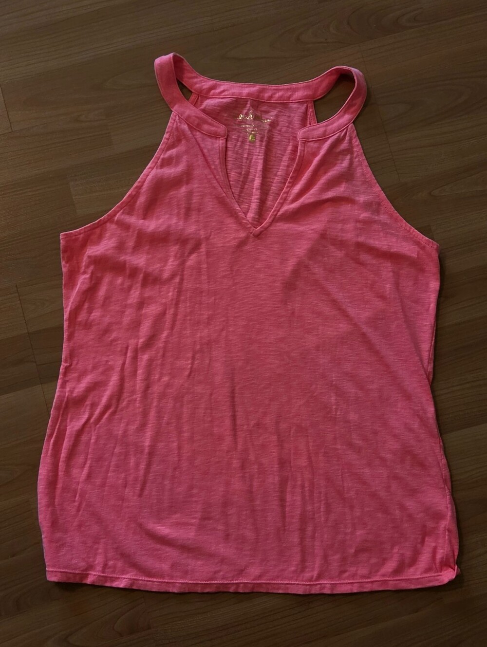 Women's Pink V-Neck Racerback Tank Top Lilly PULITZER